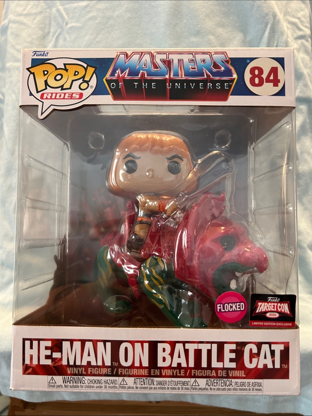 Funko He-Man on Battle Cat - Pink, Green & Blonde